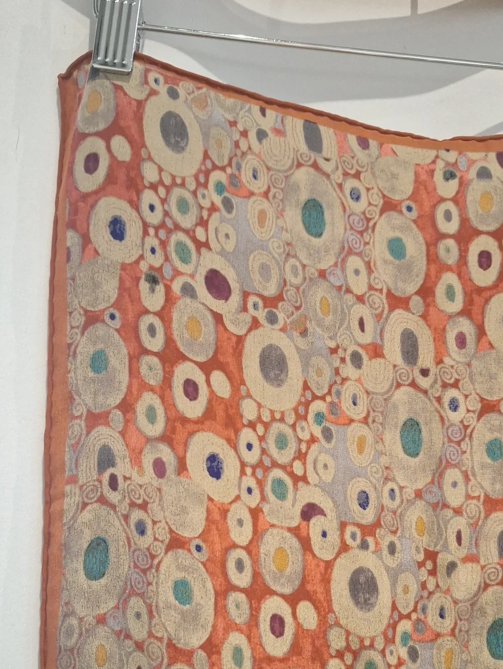 Kilmt Print Silky Long Scarf